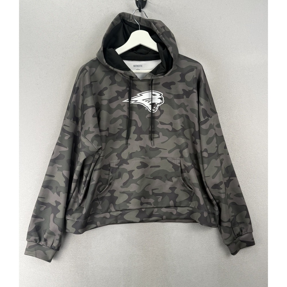 Authentic Panthers Camo Hooded Sweatshirt Hoodie Green Camo Women's Sz Large